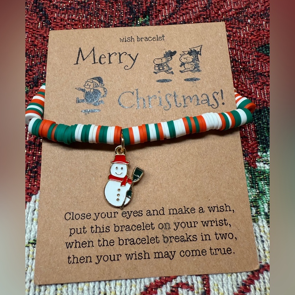 Festive Snowman Wish Bracelet